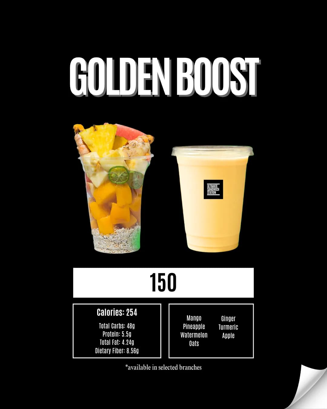 Golden Boost Shake Poster